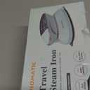 Travel Iron Mini with Steam for Clothes with Dual Voltage, Portable Mini Ironing Machine with Non-Stick Soleplate, Small Iron for Sewing, Quilting and Handcraft (Celadon)