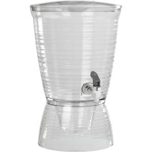 Water Jug 2.7 Gallon with Detachable Base Easy to Fill Beverage Dispenser, Clear 