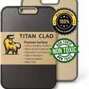 Titanium Cutting Board for Kitchen, Cutting Board Double Sided Food Grade, Pure Titanium and Wheat Straw PP, Scratch Resistant, Non Toxic Chopping Board, Dishwasher Safe, Easy to Clean Large Size