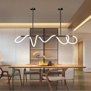 Modern Led Linear Pendant Light, Kitchen Table Hose Chandelier