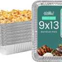 FUNSTITUTION Aluminum Foil Pans 9x13 (30 Pack) - Disposable Aluminum Baking Pans With High Heat Conductivity For Grilling, Cooking, Storing, Prepping