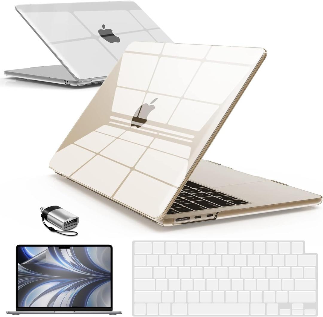 IBENZER Compatible with 2025 2024 2023 2022 MacBook Air 13 inch Case M4 A3240 M3 A3113 M2 A2681, Hardshell Case & KeyboardCover & ScreenFilm & Type-C for Mac Air 13.6, Crystal Clear, AT13-KK-CYCL+2TC IBENZER Compatible with 2025 2024 2023 2022 MacBook Air 13 inch Case M4 A3240 M3 A3113 M2 A2681, Hardshell Case & KeyboardCover & ScreenFilm & Type-C for Mac Air 13.6, Crystal Clear, AT13-KK-CYCL+2TC