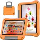 Case for 10 inch Tablet Kids,Light Weight Shock Proof Handle Stand Kids Friendly.2023/2021 Release.Incompatible with iPad Samsung 10in Tablet. (Orange)
