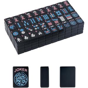 American Mahjong Tiles (1.2,Tiles Only), 166 Mahjong Tile Set with Black Color (Tiles Only)