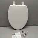 Bemis 7300SLEC Slow Close Toilet Seat, Easy Clean Hinges and Durable Plastic Seat, Made in USA, Elongated, White