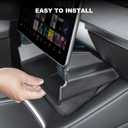 HUZ Tesla Model Y Accessories 2020–2024 & Model 3 Accessories 2017–2023 Under Screen Storage Organizer Tray – Center Console Interior Storage Box (Classic Model, Not for Highland or Juniper)
