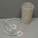 Small Lamp Shade, Beige Drum Lampshade 8.7''Top X 8.7'' Bottom X 7.9'' High, Replacement Lamp Shade Natural Linen Hand Crafted for Table Lamps Floor Lamps Chandelier Lamp, Easy Assembly Required