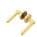 Zinc Alloy Three Bar Handle Lock Indoor Silent Locks Universal Split Security Key Door Hardware Accessories(Gold) Pack Of 2