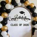 Congratulation Class of 2026 Wall Decal Congratulations Wall Decal Senior Graduation Party Arch Decoration Black