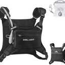 Zelvot Running Vest for Men, Chest Pack with 1L Water Bladder, USA Original Patent, Lightweight Adjustable Reflective Running Hydration Vest for Marathon, Hiking, Cycling