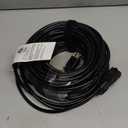 HUANCHAIN Indoor Outdoor Black Extension Cord 100 ft Waterproof, 16/3 Gauge Flexible Cold-Resistant Appliance Extension Cord Outside, 10A 1250W 16AWG SJTW, 3 Prong Heavy Duty Electric Cable, ETL