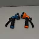 Garden Hose Nozzle Sprayer: 2 Pack 10 Watering Patterns Spray Nozzles Heavy Duty Hose Head Hose Attachment (BlueOrange)