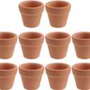 HANABASS 10Pcs 1.2 Inch Mini Terracotta Pots with Drainage Holes, Small Clay Flower Pots, Tiny DIY Paintable Succulent Planter for Nursery Miniature Cactus Succulent Garden Windowsill DIY Crafts