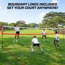 Haokelball Outdoor Volleyball Net Set for Backyard, 32FT Regulation, 3-Level Adjustable Height & Anti-Sag Tension System, Heavy Duty Thick Poles, Includes Volleyball, Pump, Boundary Line and Carry Bag
