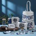 Remerry 12 Pcs National Police Week Gifts Officer Appreciation Gifts for Women Bulk Include Tote Bag Cup Bracelet Socks Candle Notebook Card for Cop Law Enforcement Graduation Retirement