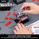 JMBricklayer 3-in-1 Mini Engine Model Car Kits that Runs, V8 V12 W16 Engine Kits for Adults & Teens, Physical Science Experiment STEM Toy, Collectible Engineering Gifts for Car Lovers 840PCS
