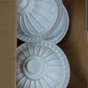 NUPTIO 6 Pcs Classic Urn Planter, 10.23 inch Tall Large Plastic Outdoor Urns Planters, Pedestal Flower vases Plant Pot, Resin Grecian Plants Pots for Garden Porch Front Door, White