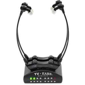 TV EARS 5.0 Dual Digital Wireless Headset System for Watching, Includes 2 Headsets & RF Transmitter Compatible with Most TV Brands, Ideal for Seniors & with Hearing Difficulties