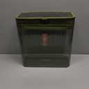 Transparent Trash Can, Bathroom Trash Cans with Lids, 3.5 Gallon Garbage Can for Bedroom, Office, Plastic Slim Waste Basket with Press Top Lid, 15L Clear Trash Bin for Home, Kitchen (Green)