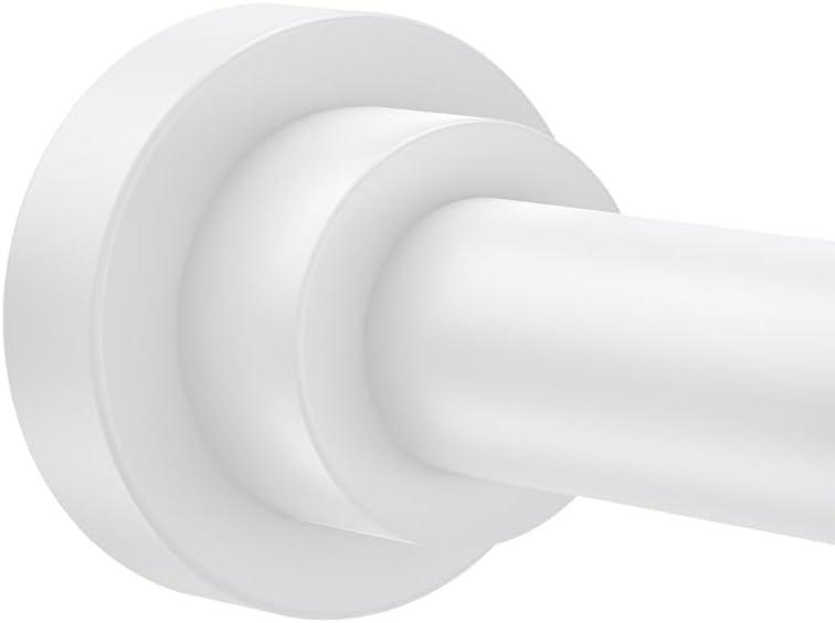 Shower Curtain Rod 31-68 in Adjustable Curtain Rod No Drilling Tension Shower Rod Stainless Steel for Door Curtain, Closet, RV, White