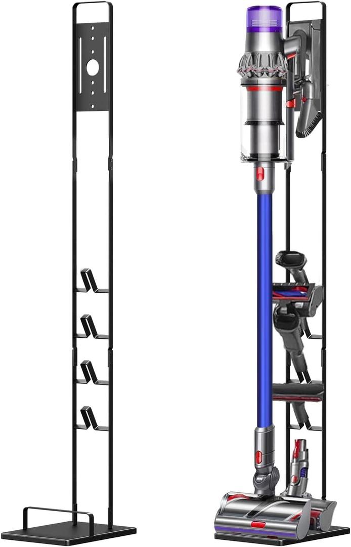 Foho Vacuum Stand Compatible for Dyson V15 V11 V10 V8 V7 V6, Metal Storage Bracket Stand Holder Compatible for Dyson Handheld DC30 DC31 DC34 DC35 DC58 DC59 DC62 Cordless Vacuum Cleaners & Accessories