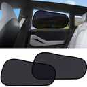 ZATOOTO Tesla Model Y Window Shades for Rear Window Sun Shade Semi Transparent Static Cling | Custom Fit 2020-2024 | 95% UV & Heat Block | Privacy Protection | No Adhesive, Tool-Free Install