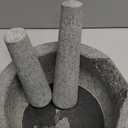 Comie Mortar and Pestle Set,Heavy Duty,Unpolished Granite,8Inch-5Cup Capacity,Grinder for Spices and Seeds,Grinding,Crushing and Mashing Spices,Nuts,for Guacamole,Garlic Sauce,Gray.