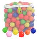 Click N' Play Ball Pit Balls for Kids, Plastic Refill Balls, Phthalate & BPA Free, Reusable Storage Bag with Zipper, Gift for Toddlers and Kids for Ball Pit, Bright Colors