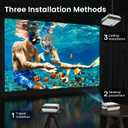 HAPPRUN Native 1080P Projector, Bluetooth Home Theater Movie Projector with Built-in Speaker, Compatible with Smartphone, HDMI, Fire Stick, PS5, Indoor & Outdoor Use - Without Google TV System