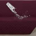 ISSUNTEX Double Protection 100% Waterproof Sofa Covers for Living Room, Reversible Couch Covers for 3 Cushion Couch Sofa, Furniture Protector Sofa Cover for Pets (X Large, Wine/Beige)