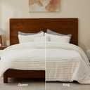 BEDELITE Fleece Queen Comforter Set -Super Soft & Warm Fluffy Cream White Bedding, Luxury Fuzzy Heavy Bed Set for Winter with 2 Pillow Cases