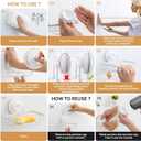 LEVERLOC Soap Dish, Soap Bar Holder for Shower Suction Cup Wall Mounted, Stainless Steel No-Drilling Removable Waterproof Sponge Holder for Bathroom Bathtub Kitchen Sink, Keep Dry, White