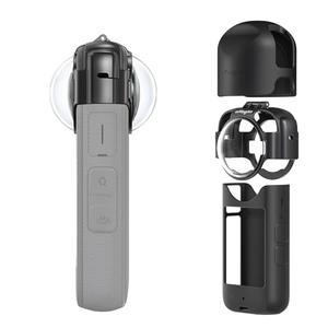 aMagisn Insta 360 X3 Glass Anti-fog Lens Guard Removable Lens Cover Optical Glass Lens Guard Accessories for X3 Action Camera with Lens Cap and Silicone Case