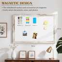 White Board for Wall, 36'' x 24'' Magnetic Dry Erase Board, Decorative Whiteboard with Vintage Wooden Frame, Hanging Writing Board for Home Office School Dorm