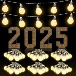 Retisee 6 Pcs Marquee Light String Bulbs13.8 ft Long for Marquee Letters Numbers 3 4 ft Tall Waterproof LED String Light for Indoor Outdoor Wedding Birthday Party Decor