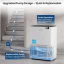 Gasbye Energy Star 2026 Dehumidifier with [ Pump] for Basement [44dB Quiet, Easy to Clean & Clog-Free], Max 75 Pints/Day, 16.5ft Drain Hose, Auto Shut-Off, Auto Restart, White