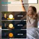 JALL Sunrise Alarm Clock White Noise Sound Machine with 22 Soothing Sounds, 17 NightLights, Bluetooth Speaker, Wake Up Light Alarm Clock for Bedrooms, Heavy Sleepers, Ideal Gift for Baby, Kids Seniors