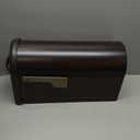 Architectural Mailboxes Mapleton Heavy Duty Steel Metal Post Mounted Mail Box for Outside, Rubbed Bronze, Large Curbside Mailbox with Magnetic Latch
