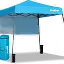 EzyFast Ultra Compact Backpack Canopy, Pop Up Shelter, Portable Sports Cabana, 7.5 x 7.5 ft Base / 6 x 6 ft top for Hiking, Camping, Fishing, Picnic, Family Outings