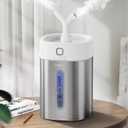 Feekaa Stainless Steel Humidifier Dishwasher Safe, 4L/1Gal Cool Mist Humidifiers for Bedroom, Easy Clean Humidifier Large Room, Humidifiers for Baby Nursery Living Room Office Plant, White