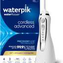 Waterpik Cordless Advanced 2.0 Water Flosser For Teeth, Gums, Braces, Dental Care With Travel Bag and 4 Tips, ADA Accepted, Rechargeable, Portable, and Waterproof, White WP-580