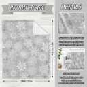 JarThenaAMCS Winter Fuzzy Blanket 60 x 50 Inch Christmas Grey White Snowflake Throw Blanket for Holiday Home Chair Sofa Couch Bed