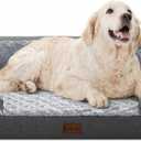 Orthopedic XL Dog Bed for Extra Large Dogs, Waterproof Memory Foam Dog Beds with Sides, Non-Slip Bottom and Egg-Crate Foam Big Dog Couch Bed with Removable Washable Cover(X-Large,Dark Grey) (42.0"L x 30.0"W x 8.5"Th)