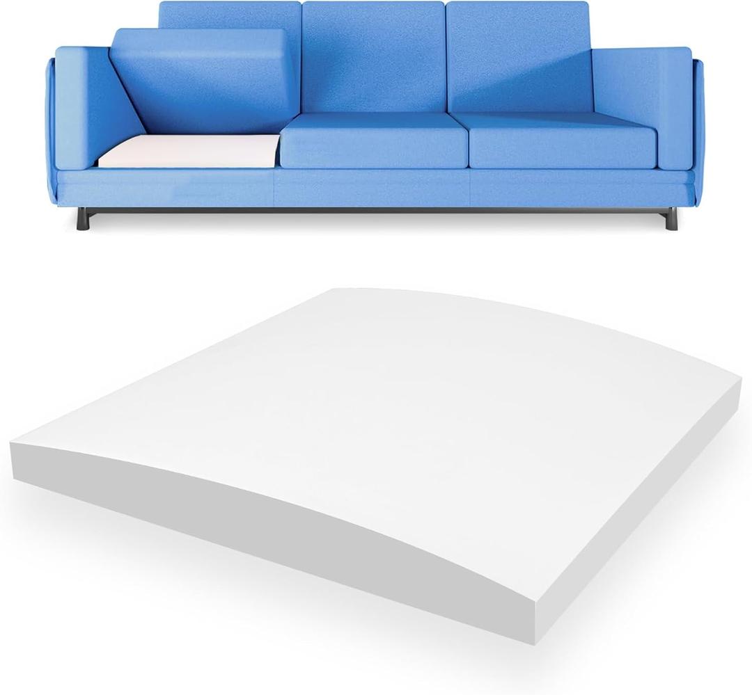 20" x 20" Couch Cushion Support for Sagging Seat High-Density Foam Sofa Cushion Support Couch Cushions Replacement Curved Furniture Seat