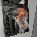 VEVOR 1/2-Inch Air Impact Wrench - High Torque 1400 ft-lbs - Lightweight 4.6 lb - Includes 11-Piece CR-V Steel Impact Socket Set & Carrying Case