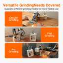 Belt Grinder Sander, 30 x 1-Inch Variable Speed Belt Polisher with VFD, 110V 550W Electric Grinding Machine with 3 Grinding Moulds & 3 PCS Sanding Belts for Metalworking, Knife Making