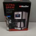 Mueller Ultra Brew Thermal Coffee Maker, 8 cup (34oz) Carafe, Keep Warm, Auto Shut-Off, LCD Display Coffee Machine, Programmable, Delay Brew Function, Stainless Steel