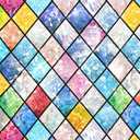 Stained Glass Window Privacy Film – Static Cling Decorative Rainbow Window Film, No Adhesive UV Blocking Sun Cling for Bathroom, Bedroom, Glass Doors, Removable Diamond, 23.6 x 78.7 in