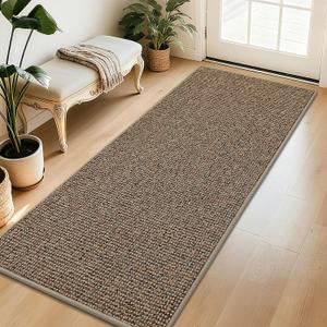 BEQHAUSE Dirt Trapper Door Mat 32" x 72", Non-Slip Washable Doormats Entrance Mat, Dirt Resistant and Absorbent Welcome Mat, Low Profile Floor Mats for Front Back Door and Entryway, Beige