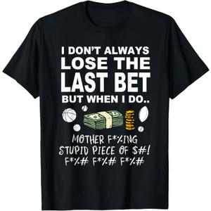 Parlay Funny sports betting Sports bettor T-Shirt, Size XL